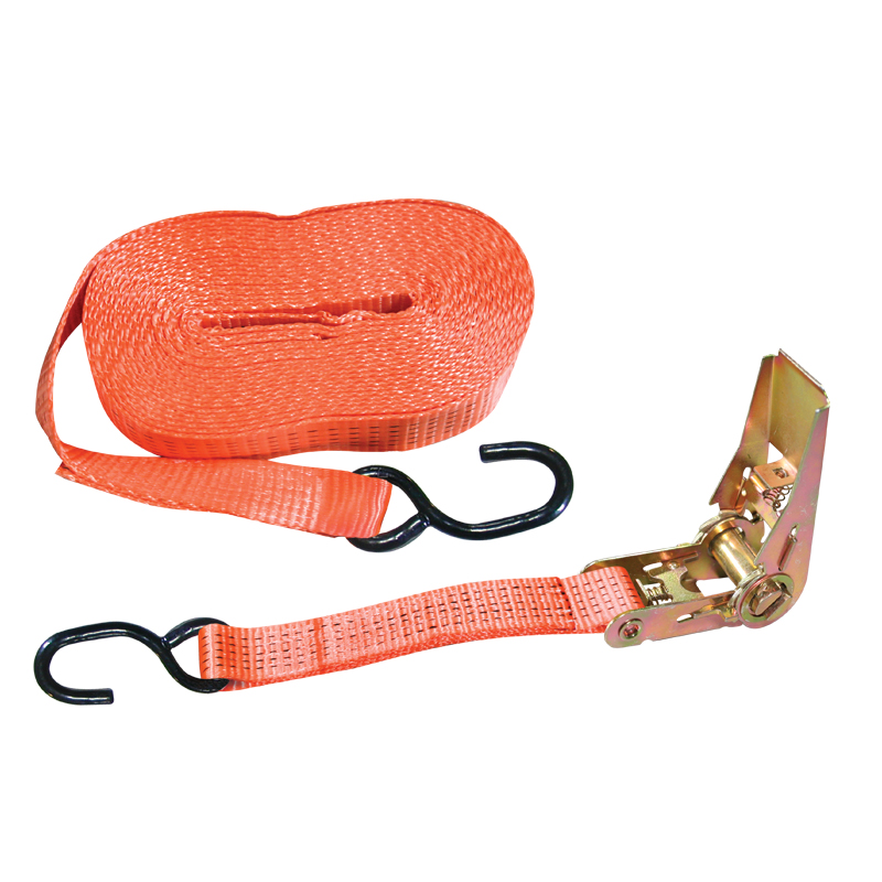 [] Ratchet Tie-Down w/ S hook, 6mx25mm, BL 500kg image