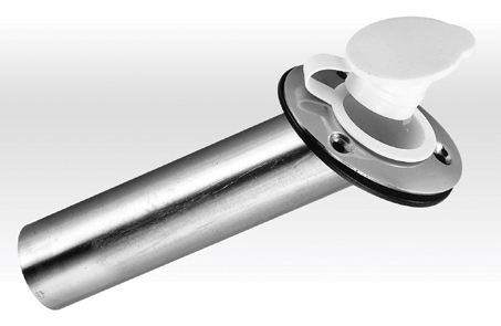 [] Rod Holder, stainless steel, with plastic white cap,226mm Ø38mm image