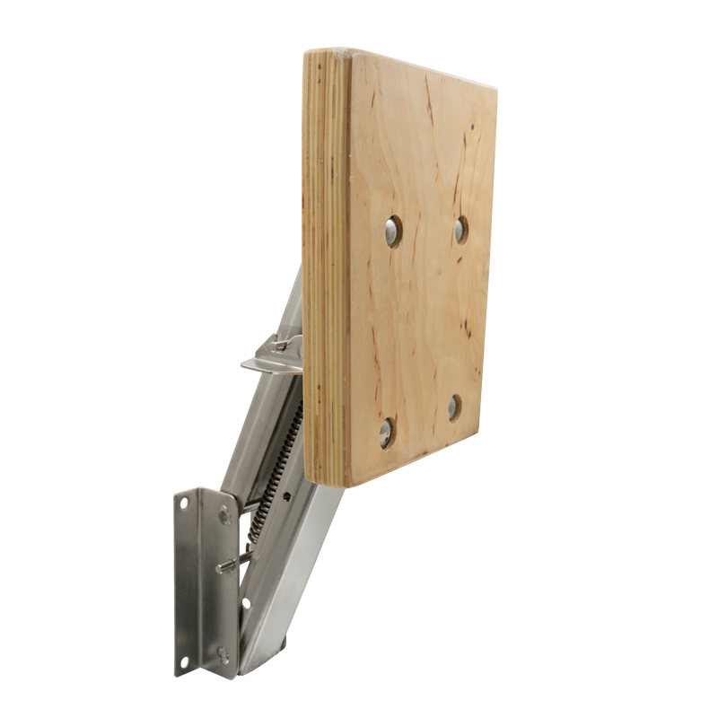 [] Outboard Bracket, Adjustable, w/wooden pad, Inox 316, for engines up to 20kg/8HP image