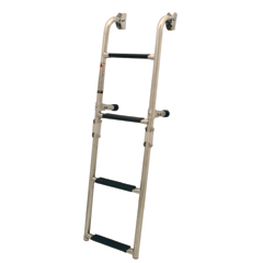[] Foldable Ladder for Transom, 1+2 steps, Inox 316, 90⁰, L596xW257mm image