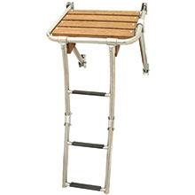 Platform with folding ladder, Stainless Steel 316_1202_1202
