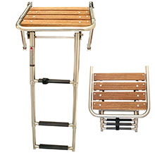 Platform with telescopic ladder, Stainless Steel 316_1203_1203