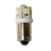 Bulb 12V, LED, BA9S, cool white - 4SMDs+1LED_2105_2105