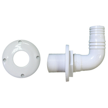 Thru-Hulls Elbow 90º with Hose Barb and Screw Flange