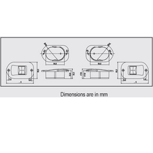 FOS LED 12 Set Port & Starboard Light side recessed mount 112.5o_3157_3951