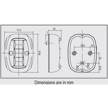 FOS LED 20 Stern light, side mount 135ο_3170_3956