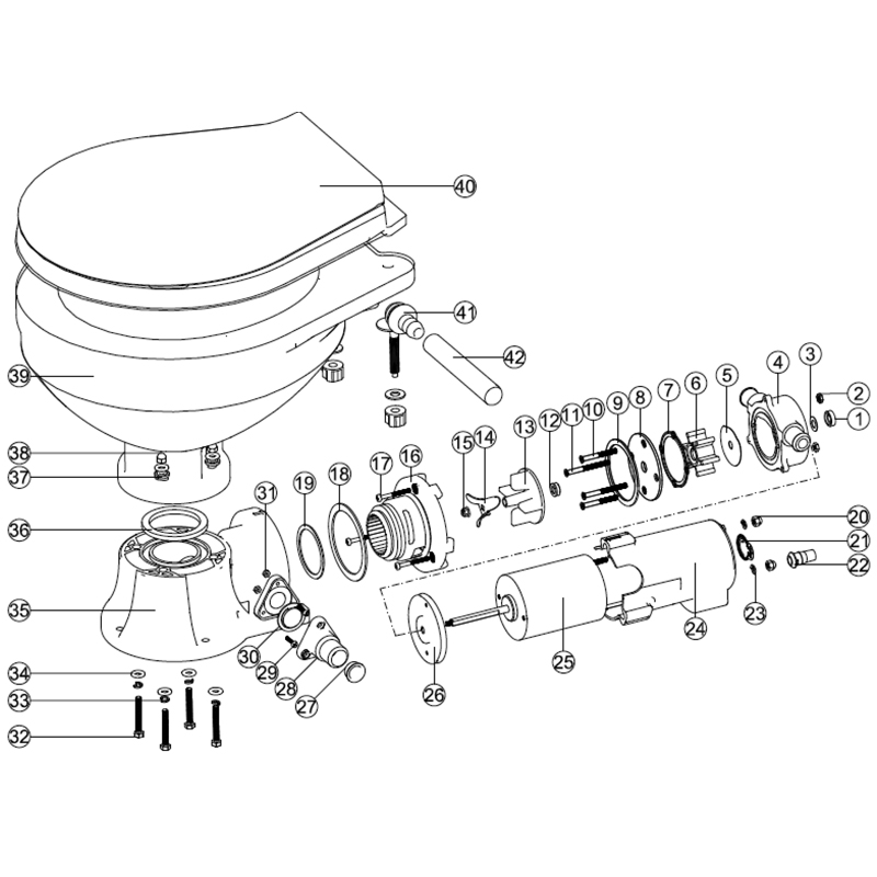 Repair kit for the electric toilets LT_665_4690