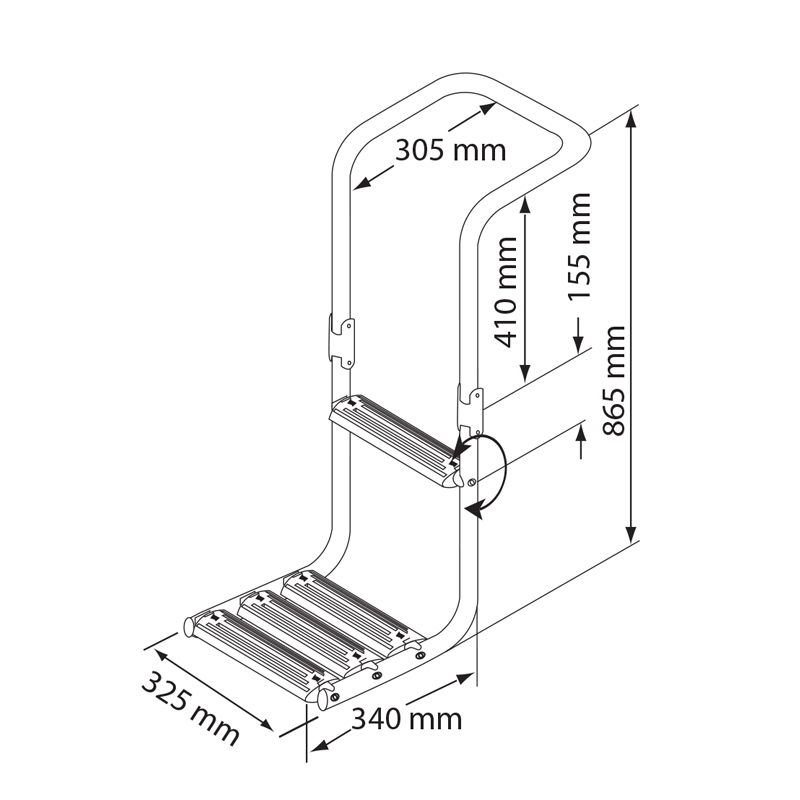 Immersed platform ladder, Inox 316_3866_4733