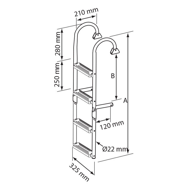 Foldable Ladders, 180⁰, Inox 316_3868_4735