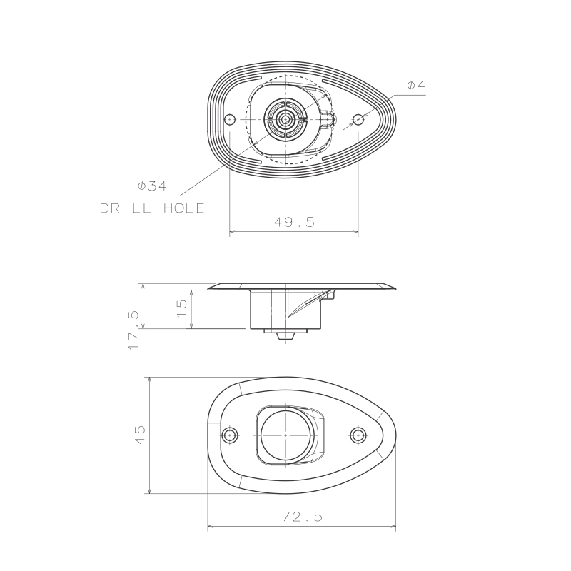 MICRO LED 12 Starboard & Port Lights 112,5°, Side & Flush mounted, Set_4949_4815