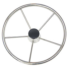 Steering wheel, stainless steel with cap