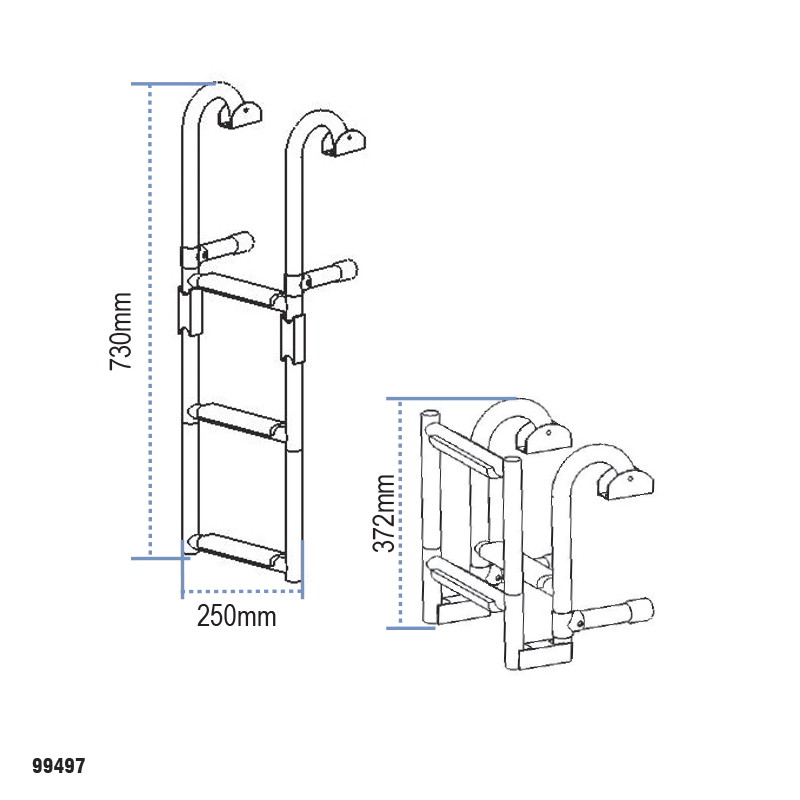 Folding Ladder, Stainless Steel 316_5020_5113