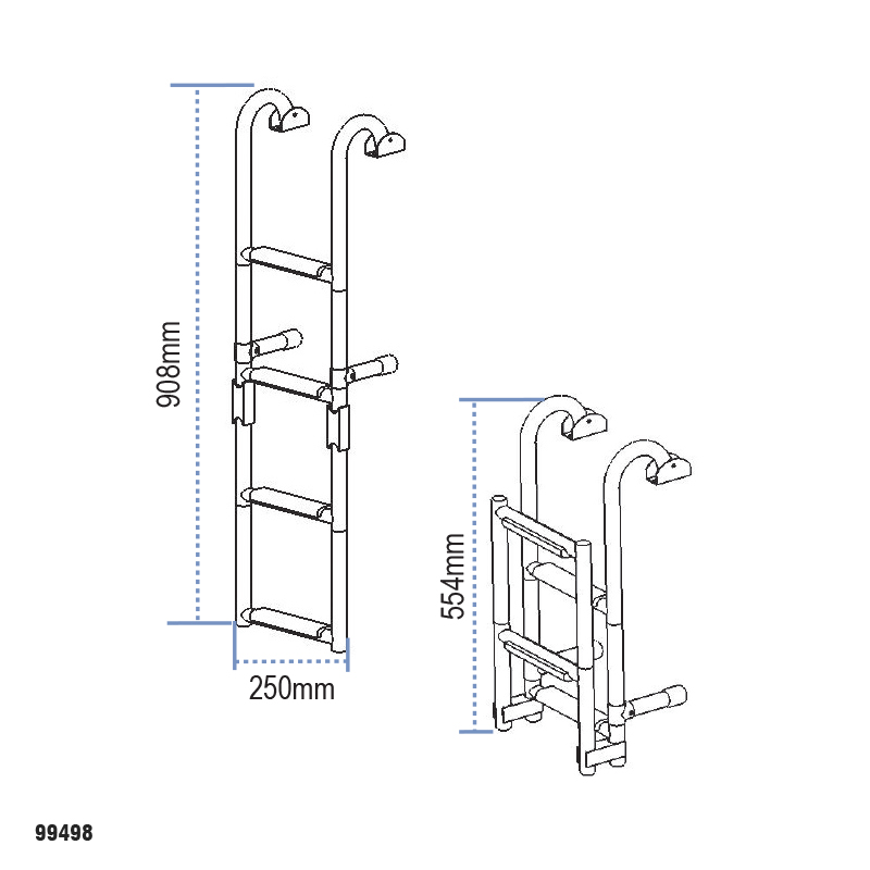 Folding Ladder, Stainless Steel 316_5020_5114
