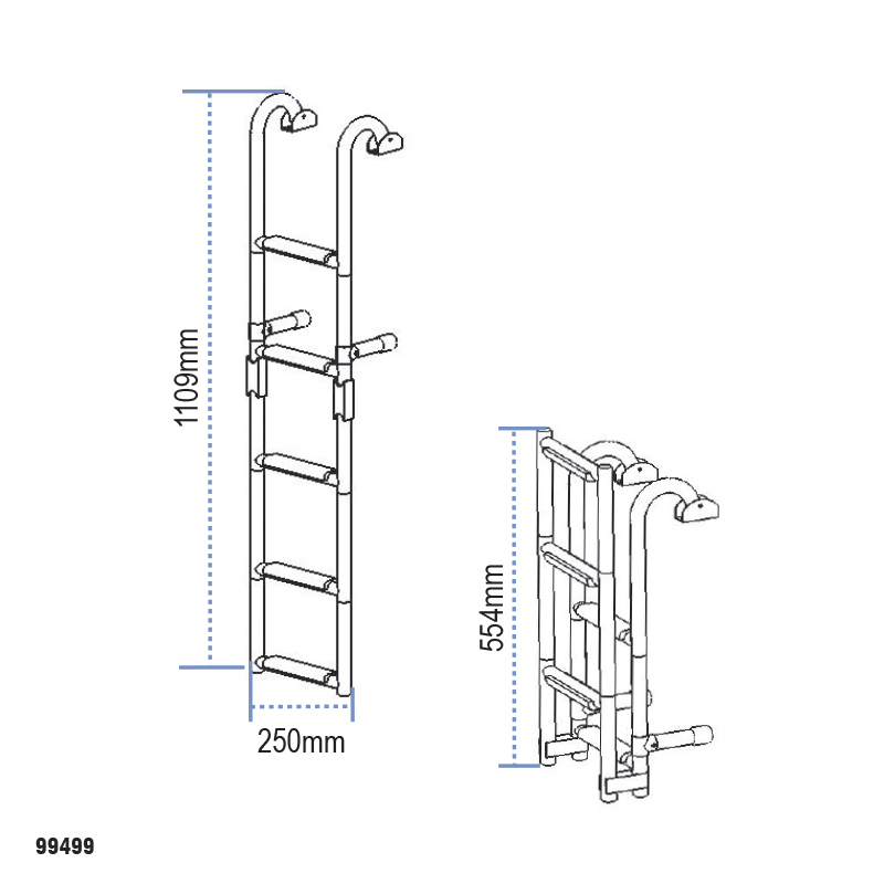 Folding Ladder, Stainless Steel 316_5020_5115
