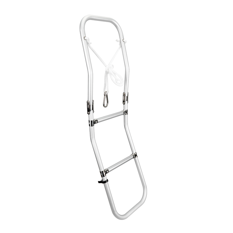 Aluminium, folding ladder for inflatable boats, 3 steps, 240x1020mm_5117_5118