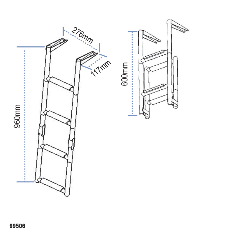 Platform ladder, Stainless Steel 316_5119_5122