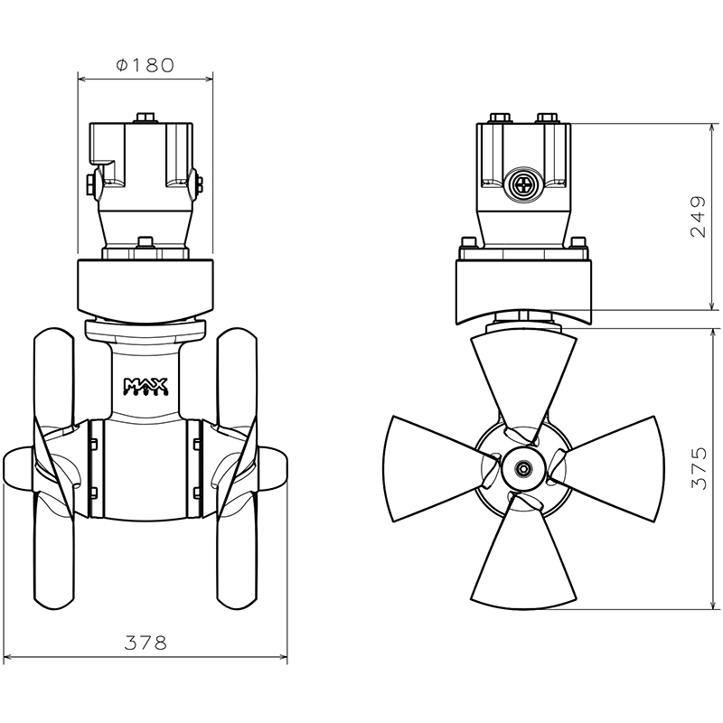MAX POWER THRUSTER CT1000 HYD