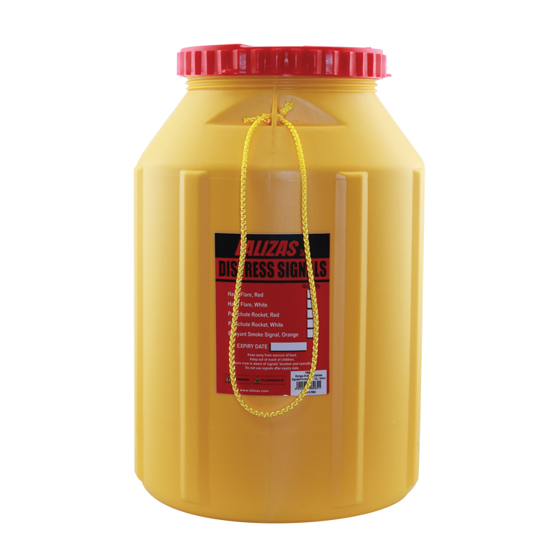 LALIZAS Storage Bottle for Distress Signals/Pyrotechnics 12L,Yellow_5368_5368