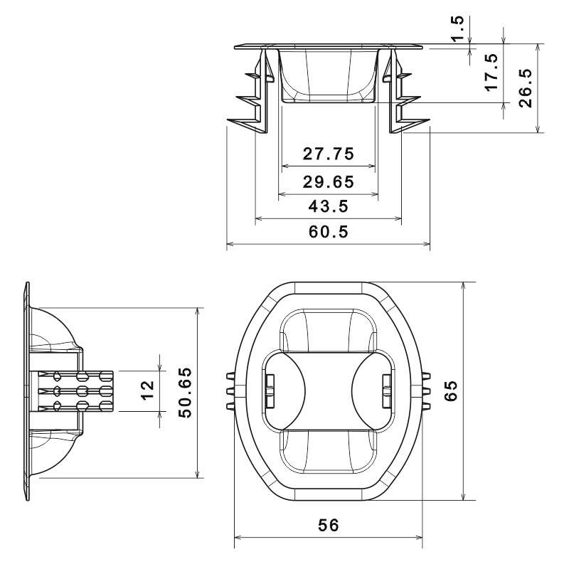 LALIZAS Base for Lifejacket Flashing Light 72349 & 72353