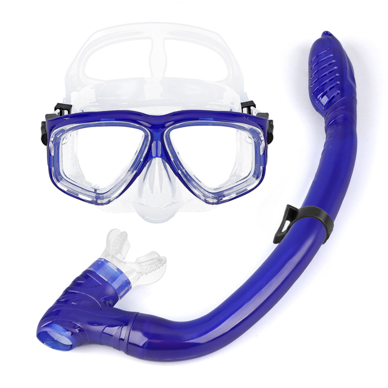 Combo Set with Silicone Mask & Snorkel, Child, Blue_5641_5641