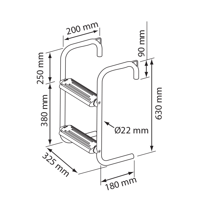 Raft  Ladder,Inox 316,2 steps_5663_5662