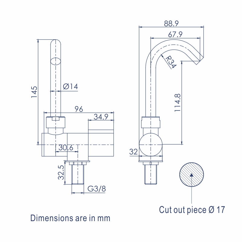 CASCATA COMPATTO Foldable Tap for Cold Water_5702_5703