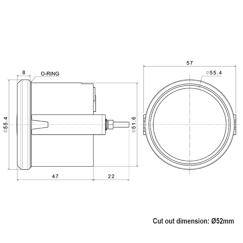Level Gauge 12/24V, Black_5789_5822