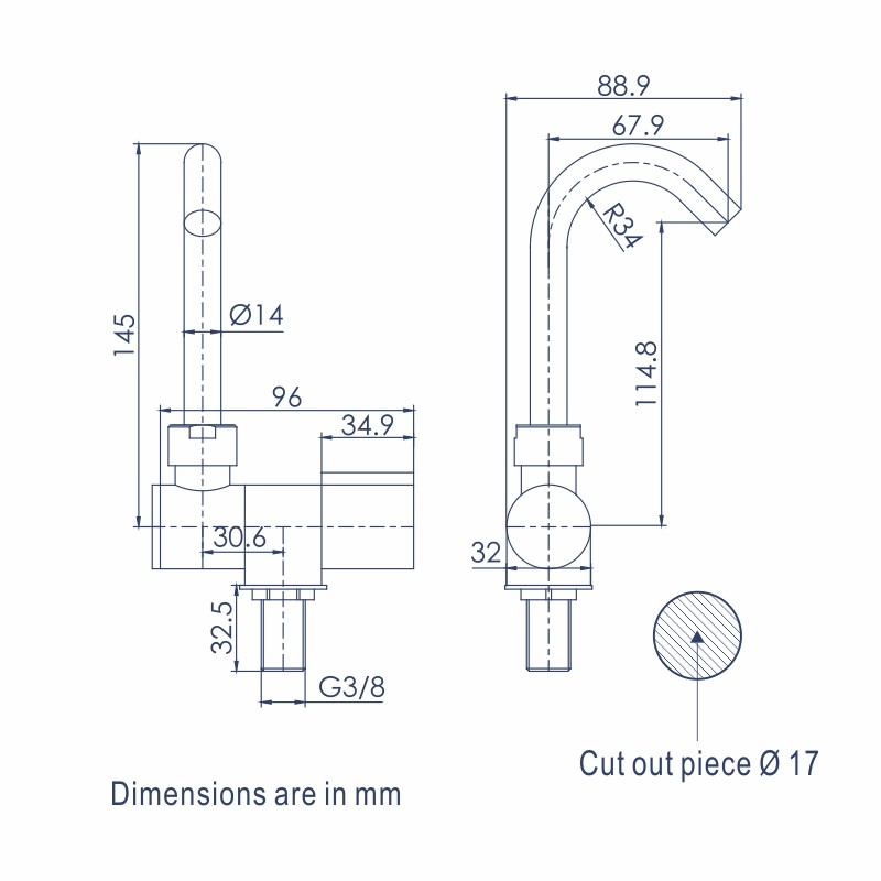 CASCATA COMPATTO Foldable Tap for Cold Water_6261_6259