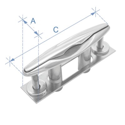 Pull-up cleat, inox 316