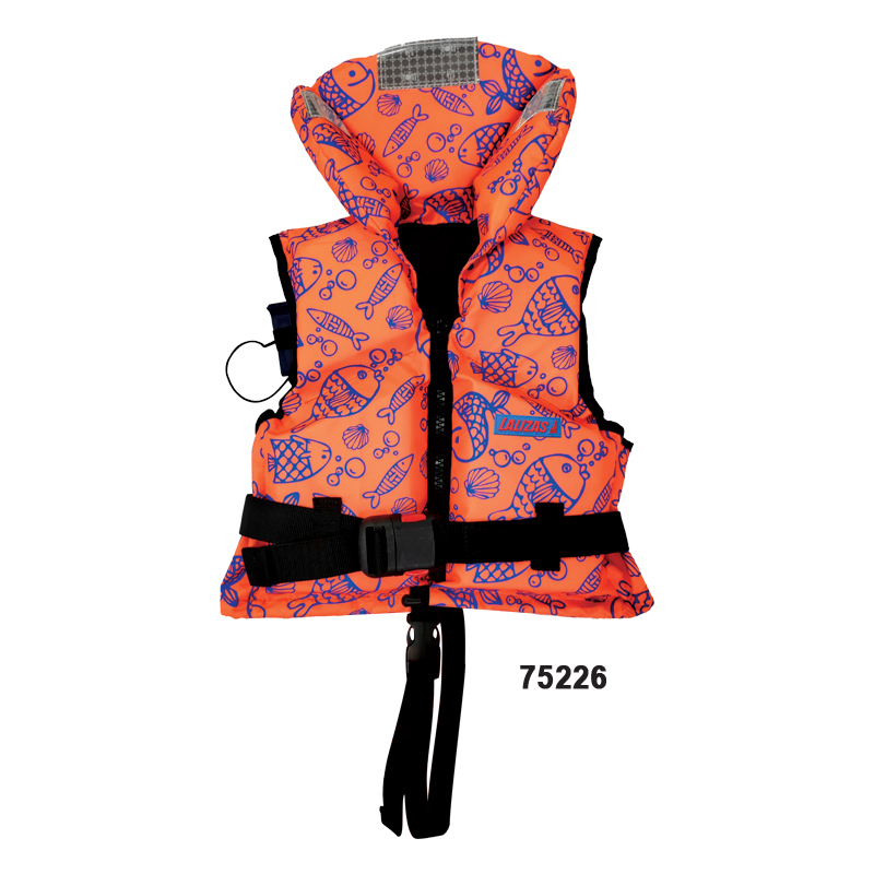 LALIZAS Lifejackets 100N, ISO 12402-4:2020 Fluo Orange with Aquatic Pattern_7067_7067