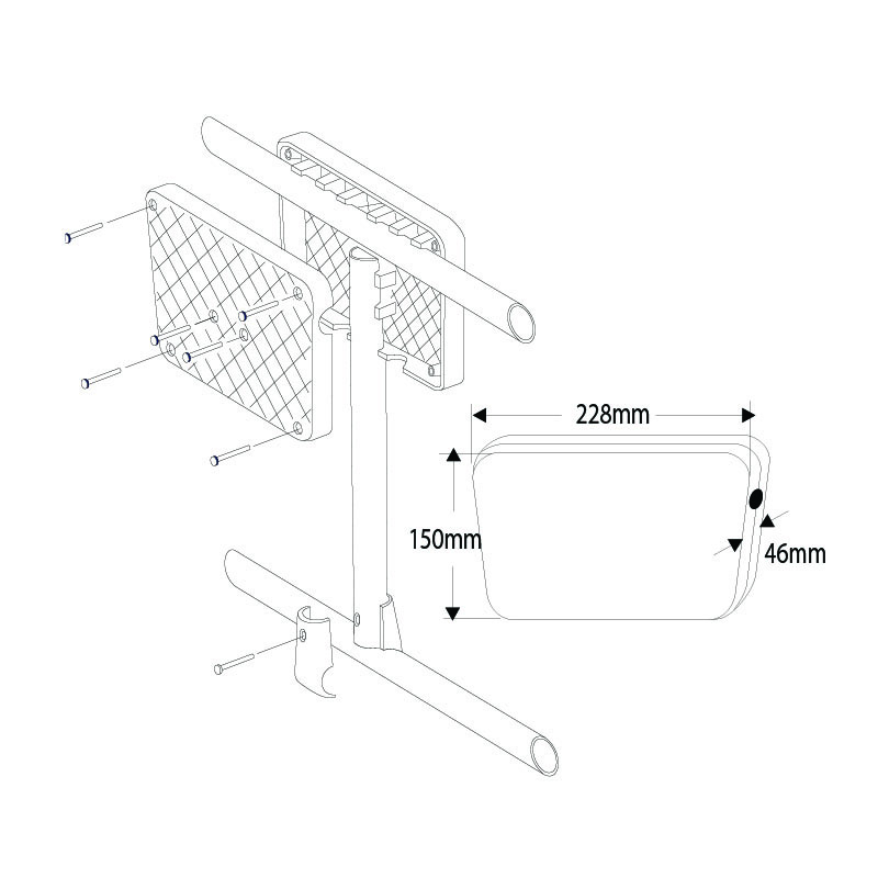 Motor Bracket, Rail Mounted