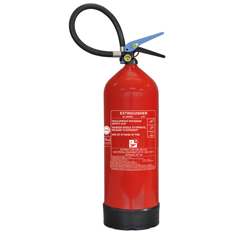 LALIZAS Fire Extinguisher Water PFAS Free,9L,Stored Pressure, w/wall bracket,SOLAS/MED(EN,GR,CN)_7177_7177