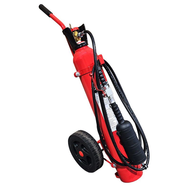 Fire Extinguisher Wheeled, CO2, 10kg, w/Hose, Horn & Nozzle, SOLAS/MED (EN,FR,ES,PT)_7178_7178