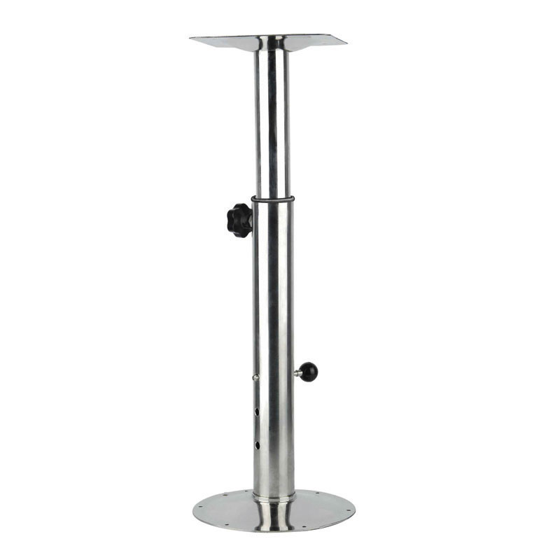 Seat base with fixed height, stainless steel