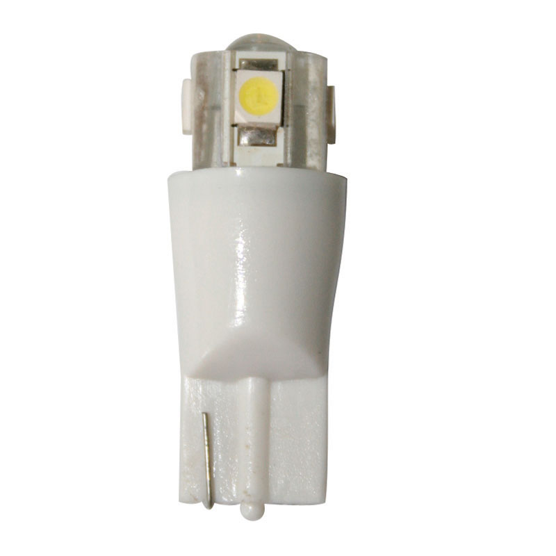 Bulb 12V, LED, T10, cool white - 4SMDs+1LED