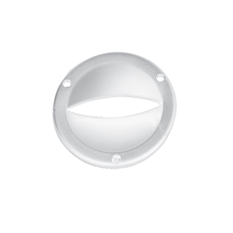 Ventilation Clam Shell Cover, Round, Ø87mm, White_3766