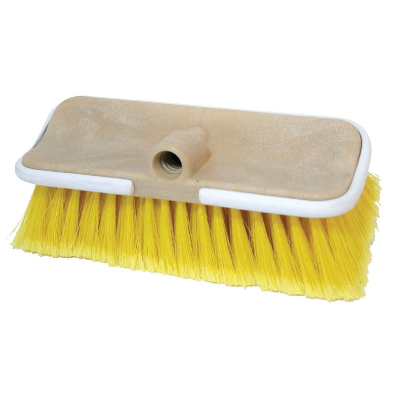 Boat wash brush 'Flow Thru' Bi-Level, Medium bristle, yellow