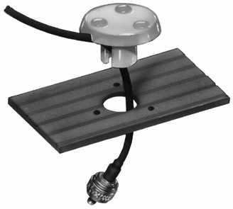 Feed-thru for deck passage of coaxial cables  & connectors (type RG58), nylon