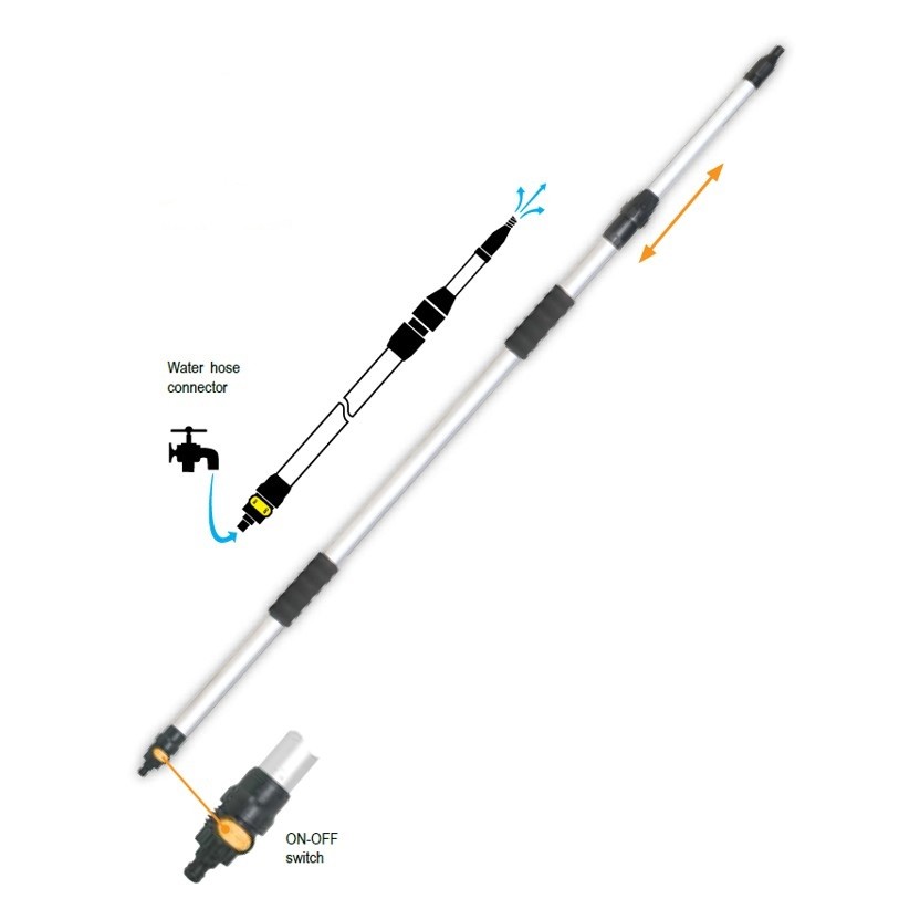 Telescopic handle 'Flow Thru'