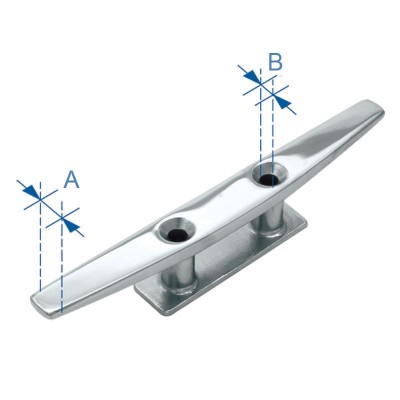 Blue water cleat,  inox 316