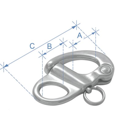 Fixed snap Shackle, Inox 316