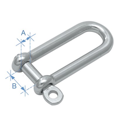Long type D Shackle, Inox 316