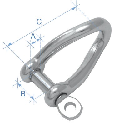 Twist Shackle, Inox 316