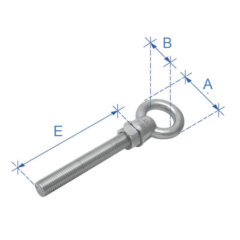 Eye bolt, w/ nut & washer, ΑISI 316