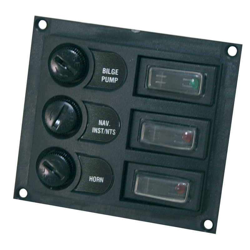 Switch Panel Base, w/ switch & fuse