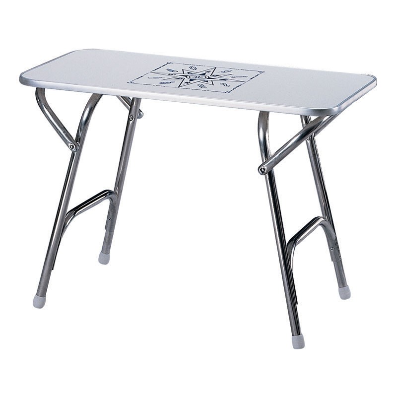 Aluminum table melamine top, 60Χ88cm