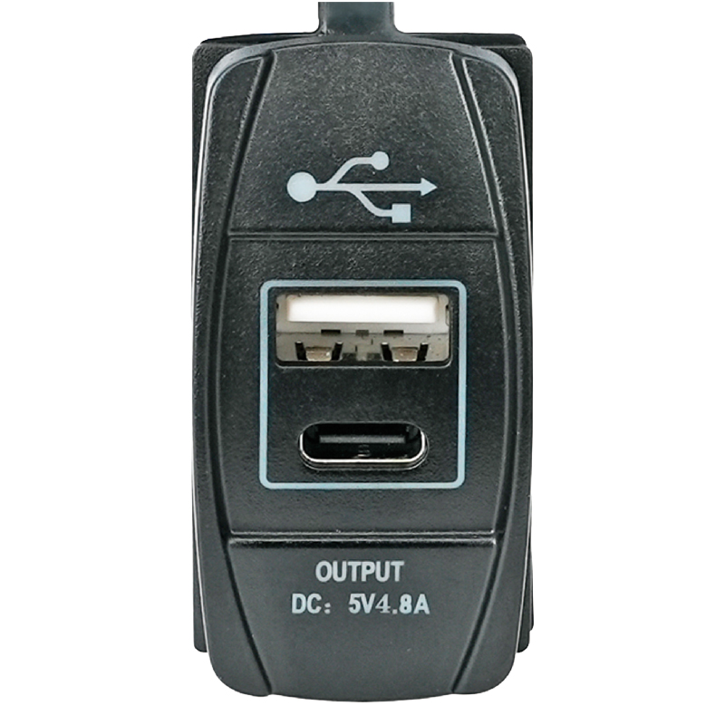 Double Port Current Plug (USB & C)