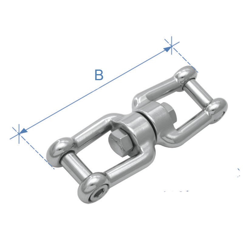Jaw & jaw swivel w/ internal hexagonal pin, Inox 316
