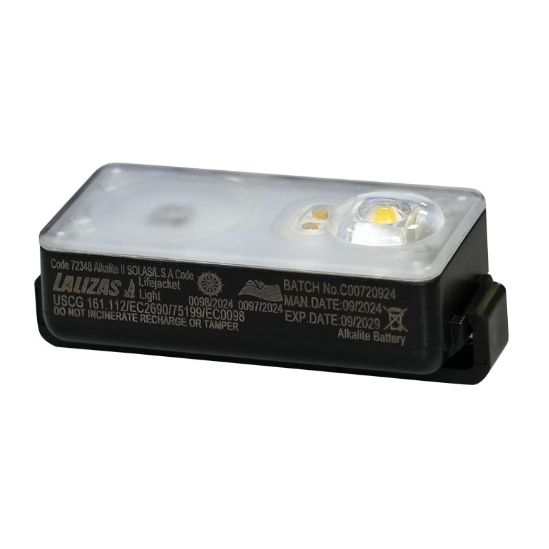 LALIZAS Lifejacket LED flashing light "Alkalite II" ON-OFF water activated, SOLAS/MED/USCG-MER/TC