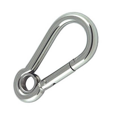 Snap Hook w/ eye end, Inox 316